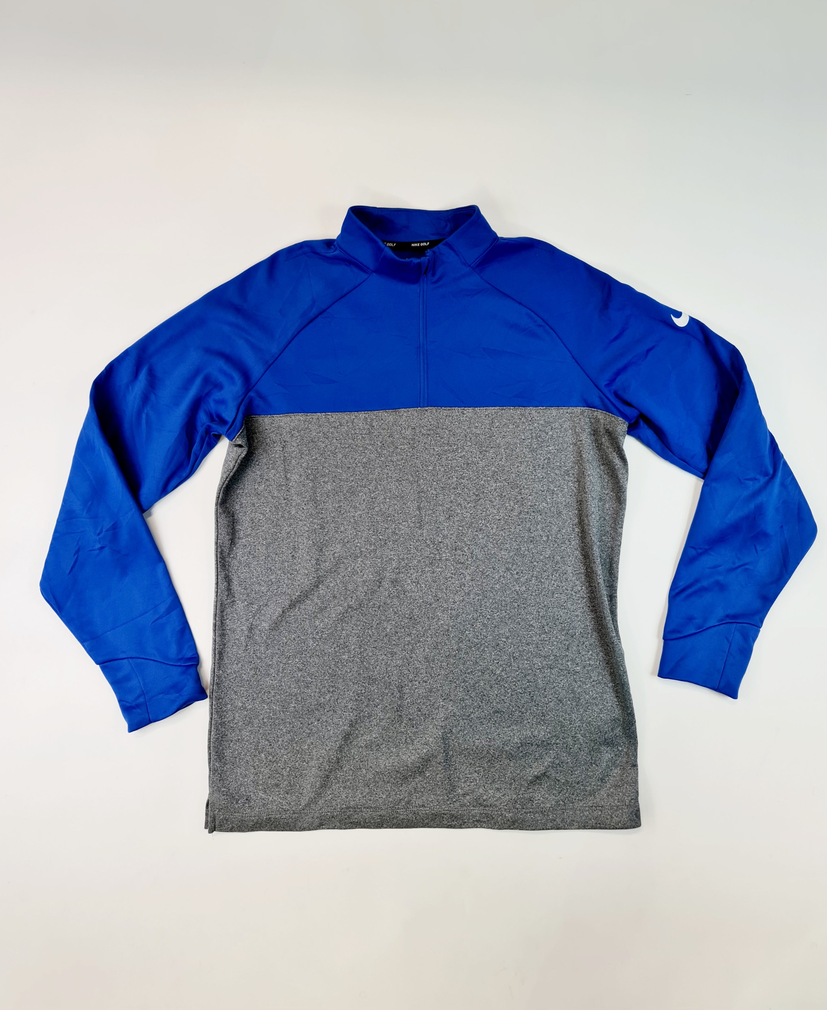 Suéter marca Nike - Azul & Gris (Talla: M)