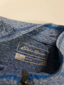 Suéter deportivo marca Eddie Bauer - (Talla: XL/XG) Azul