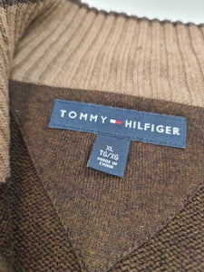 Suéter vestir marca Tommy Hilfiger - (Talla: XL/XG) Café