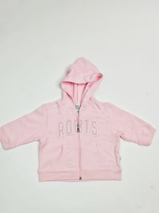 Suéter rosa, marca Roots 73 Athletics, talla 6-12 meses