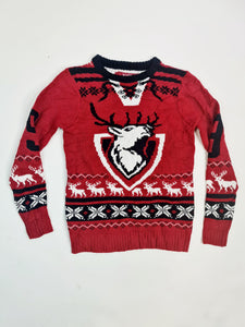 Suéter Navideño marca West 49 - (Talla: M de niños) Rojo