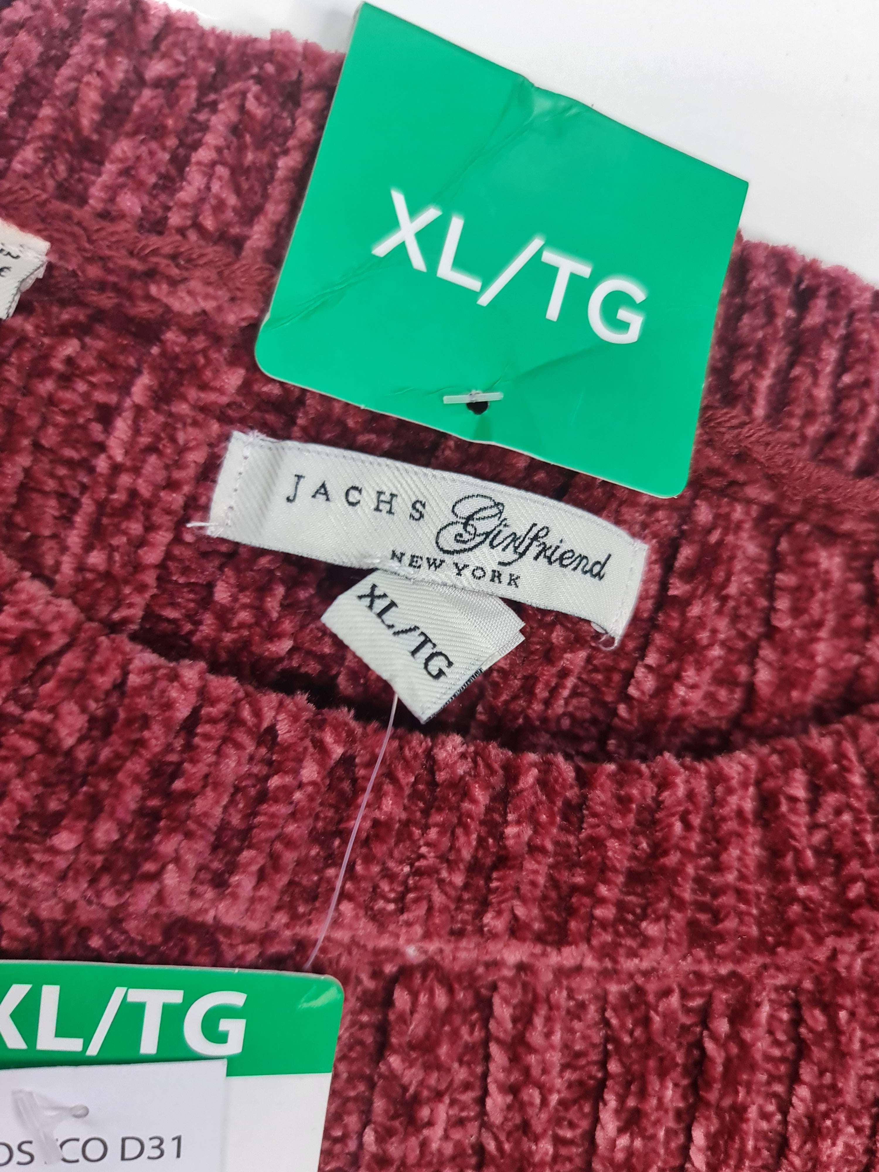 Suéter marca Jachs Girlfriend - (Talla: XL/XG) Rosa